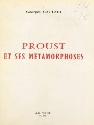 cover image of Proust et ses métamorphoses